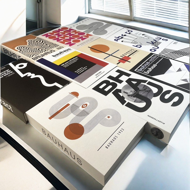 Quiet Luxury Lifestyle - Abstrait Bauhaus livres décoratifs de luxe