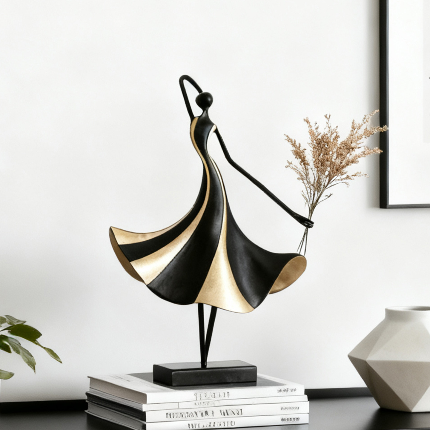 Quiet Luxury Lifestyle - Figurine d'art abstrait de danseuse de
