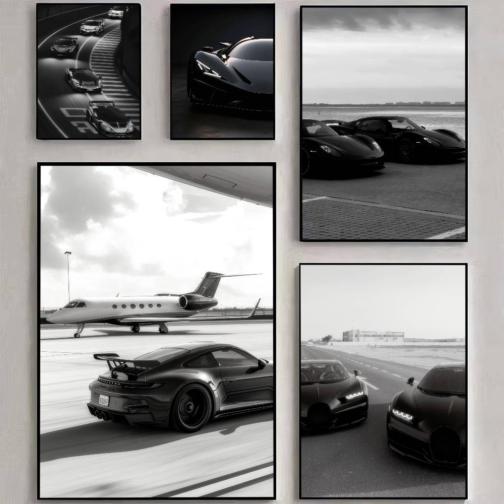 Luxury Lifestyle Wallpaper - Voiture de sport noire de luxe,
