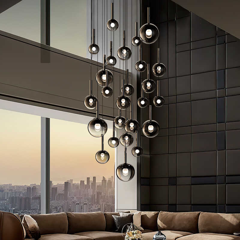 Lustre LED créatif en verre po - Quiet Luxury Lifestyle avis et prix