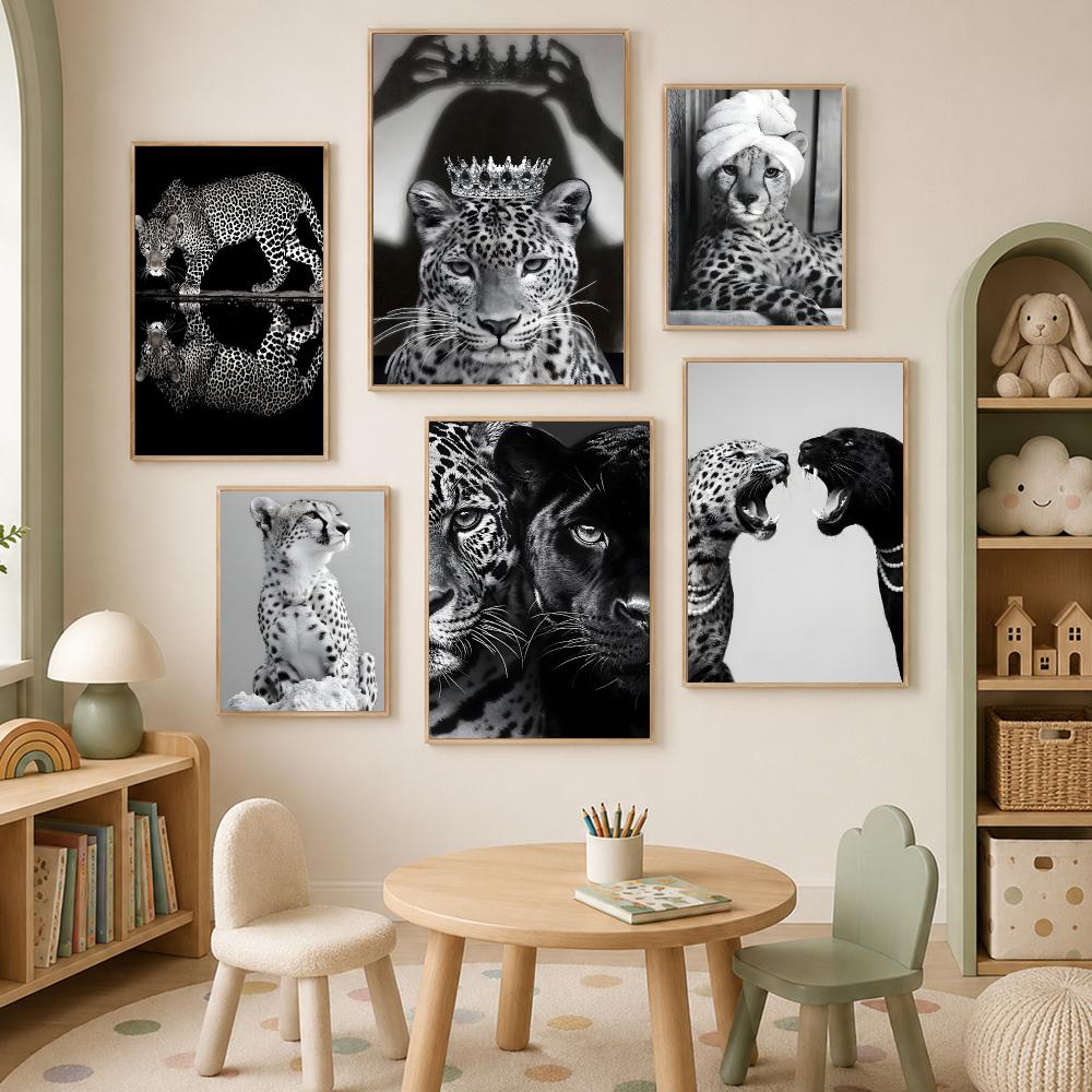Affiche de luxe léopard noir e - Luxury Lifestyle Wallpaper avis et prix