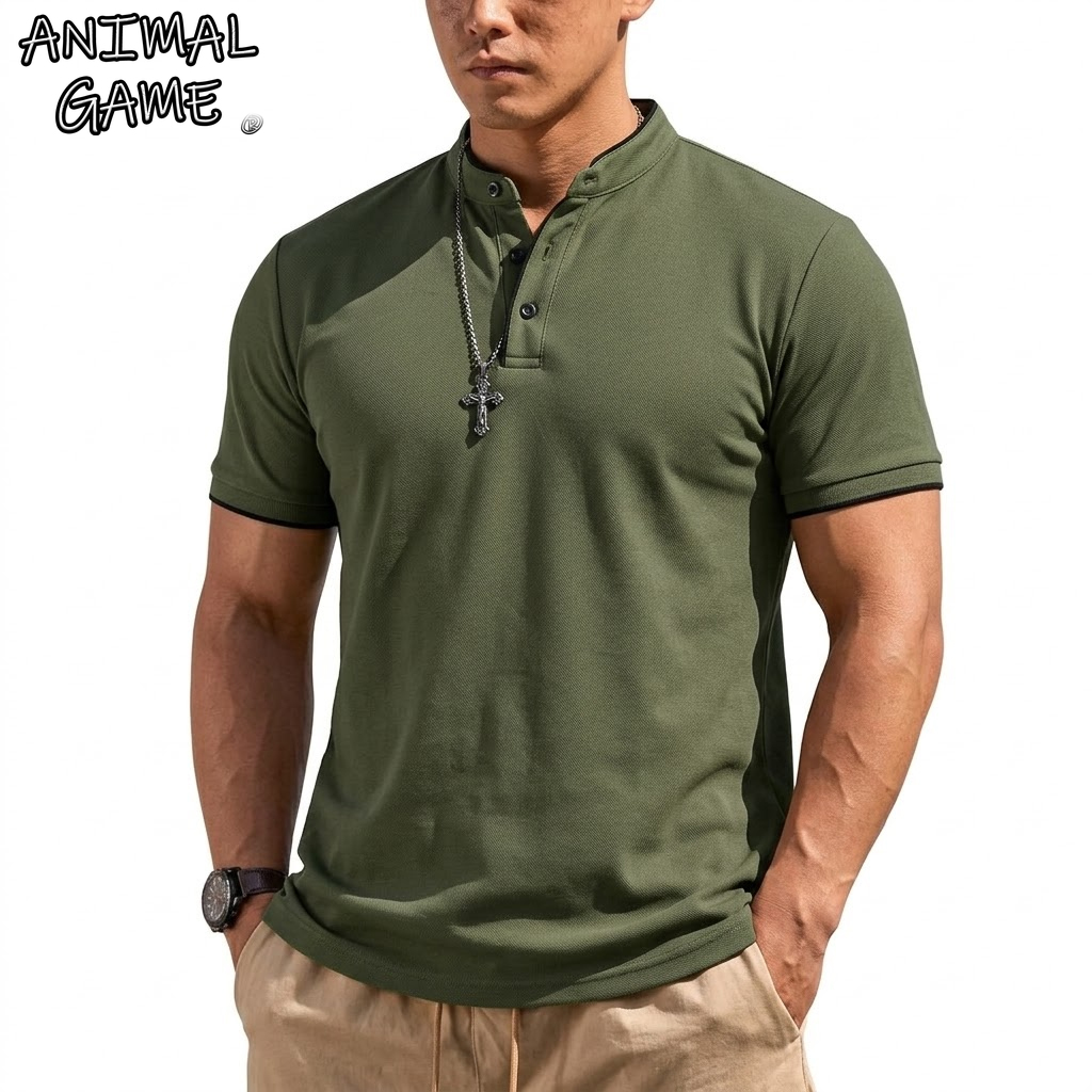 Chemise Henley à manches court - Luxury Lifestyle Men avis et prix