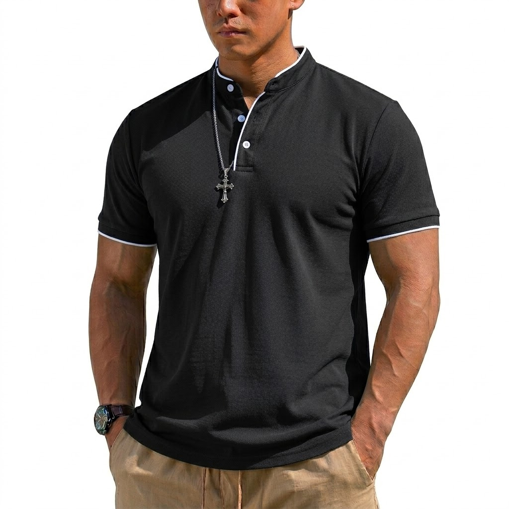 Chemise Henley à manches court - Luxury Lifestyle Men avis et prix
