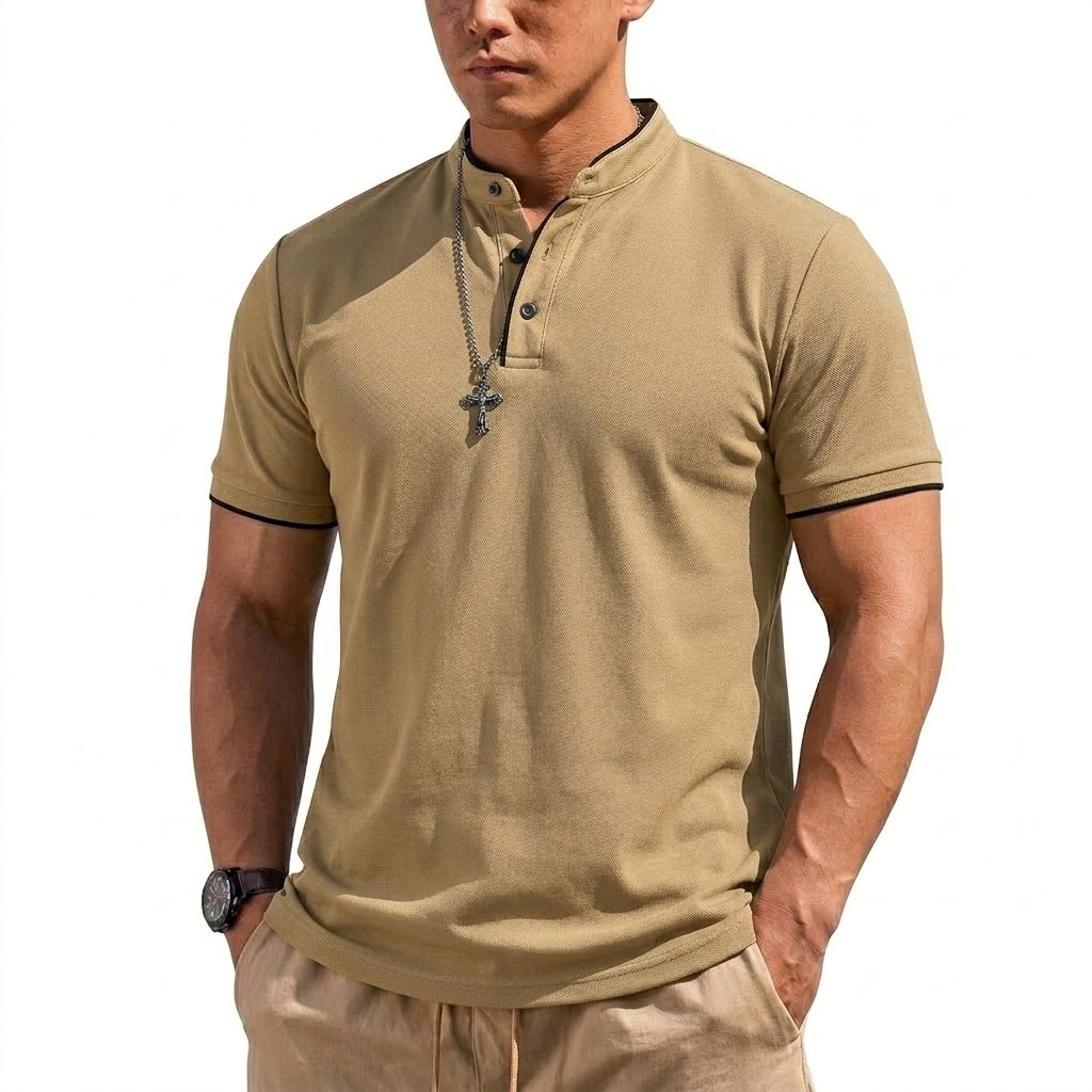 Chemise Henley à manches court - Luxury Lifestyle Men avis et prix