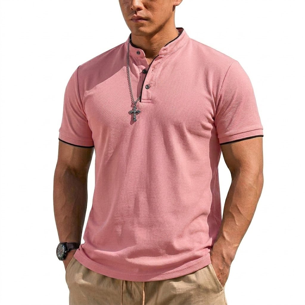 Chemise Henley à manches court - Luxury Lifestyle Men avis et prix